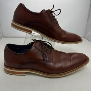 Freeman Phoenix Brown Memory Foam Derby Dress Shoes Oxford Lace Up Men Size 10 M